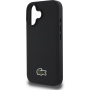Lacoste Iconic Petit Pique Woven Logo Cover с MagSafe за iPhone 16 - черен