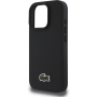 Lacoste Iconic Petit Pique Woven Logo Cover с MagSafe за iPhone 16 Pro - черен
