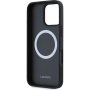 Lacoste Iconic Petit Pique Woven Logo Cover с MagSafe за iPhone 16 Pro Max - черен