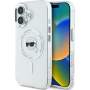 Karl Lagerfeld IML Karl Head Metal Frame Cover с MagSafe за iPhone 16 - Прозрачен