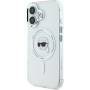 Karl Lagerfeld IML Karl Head Metal Frame Cover с MagSafe за iPhone 16 - Прозрачен