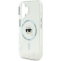 Karl Lagerfeld IML Karl Head Metal Frame Cover с MagSafe за iPhone 16 - Прозрачен