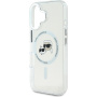 Karl Lagerfeld IML K&CH Heads Metal Frame Cover с MagSafe за iPhone 16 - Прозрачен
