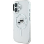 Karl Lagerfeld IML K&CH Heads Metal Frame Cover с MagSafe за iPhone 16 Plus - прозрачен