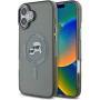 Karl Lagerfeld IML K&CH Heads Metal Frame Cover с MagSafe за iPhone 16 - Сив