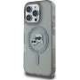 Karl Lagerfeld IML K&CH Heads Metal Frame Cover с MagSafe за iPhone 16 Pro Max - сив
