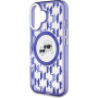 Karl Lagerfeld IML Monogram K&CH Heads Cover с MagSafe за iPhone 16 - Лилав