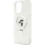 Karl Lagerfeld Ringstand Karl and Choupette Flip Cover и MagSafe за iPhone 16 Pro Max - Clear
