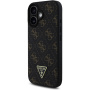 Guess 4G Triangle Metal Logo cover за iPhone 16 - черен