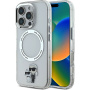 Karl Lagerfeld Капак IML Karl and Choupette с MagSafe за iPhone 16 Pro - прозрачен