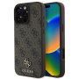 Guess 4G Small Metal Logo Cover с MagSafe за iPhone 16 Pro - кафяв