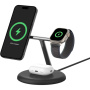 BELKIN Boost Charge Pro Qi2 3-в-1 магнитен безжичен стенд за iPhone / Apple Watch / AirPods - 15W - черен