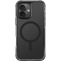 UNIQ Капак Combat MagClick с цветна рамка и MagSafe за iPhone 16 - черен