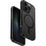 UNIQ Капак Combat MagClick с цветна рамка и MagSafe за iPhone 16 Pro - черен