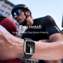 Wiwu закалено стъкло с метална рамка за Apple Часовник 44мм - черен