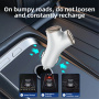 A2 Автомобилно зарядно устройство с Y-образна форма с 2x USB-C / 2x USB-A порта - 78W - сребристо