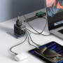 JOYROOM JR-TCW01 универсален адаптер за пътуване с USB-C / 3x USB-A портове и прибиращи се щепсели - 17W - черен