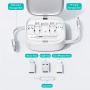 USAMS Комплект US-SJ650 с прибиращи се USB-C кабели, адаптери и игла - лилав