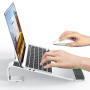 M8 Алуминиева стойка със силиконова опора за китката за MacBook - сребриста