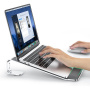 M8 Алуминиева стойка със силиконова опора за китката за MacBook - сребриста