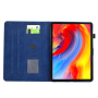 Калъф Калъф Card Slot Flower Pattern Case за iPad 10.2" (2019-2021) / Air 3 (2019) / Pro 10.5" - тъмно син