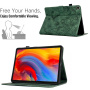Калъф Калъф Card Slot Flower Pattern Case за iPad 10.2" (2019-2021) / Air 3 (2019) / Pro 10.5" - Тъмнозелен