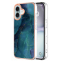 Мраморен предпазен капак за iPhone 16 - керосин