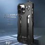 R-JUST супер издръжлив метален "Armor" капак за iPhone 16 Pro - черен