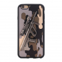 Пластмасов кейс с мотива на 3D пушката Steyr AUG A1 за Apple iPhone 6S / 6 - сив