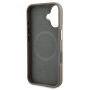 Guess Калъф Grained Triangle Logo Cover с MagSafe за iPhone 16 - Кафяв