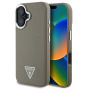 Guess Калъф Grained Triangle Logo Cover с MagSafe за iPhone 16 - Кафяв
