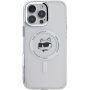 Karl Lagerfeld IML Choupette Head Metal Frame Cover с MagSafe за iPhone 16 Pro - Clear