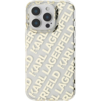 Karl Lagerfeld IML Electroplated Repeated Logo cover за iPhone 16 Pro - златен