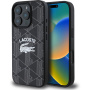 Lacoste Blend Monogram Cover с MagSafe за iPhone 16 Pro Max - черен