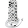 Karl Lagerfeld IML Monogram K&CH Heads Case с ремък и MagSafe за iPhone 16 Pro - прозрачен