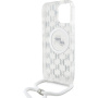 Karl Lagerfeld IML Monogram K&CH Heads Case с ремък и MagSafe за iPhone 16 Pro - прозрачен