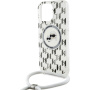 Karl Lagerfeld IML Monogram K&CH Heads Case с ремък и MagSafe за iPhone 16 Pro Max - прозрачен