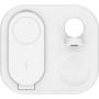 BELKIN Boost Charge 3 в 1 сгъваема магнитна безжична стойка за iPhone / Apple Watch / AirPods - 15W - бяла