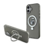 Karl Lagerfeld Ringstand Karl and Choupette flip cover и MagSafe за iPhone 16 Plus - сив