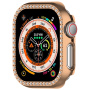 Металически калъф, инкрустиран с камъни за Apple Watch 42mm (Series 10 / 11) - розово злато