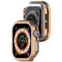 Металически калъф, инкрустиран с камъни за Apple Watch 42mm (Series 10 / 11) - розово злато