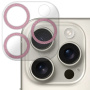 NORTHJO iPhone 16 Pro / 16 Pro Max Tempered Glass with Glitter Frames Camera Lens Protection - Pink