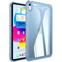 Гланцов прозрачен капак за iPad 10.9" (2022) / 11" (2025) - син