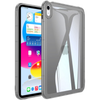 Гланцов прозрачен капак за iPad 10.9" (2022) / 11" (2025) - сив