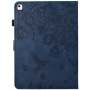 Калъф Калъф Card Slot Flower Pattern Case за iPad 10.2" (2019-2021) / Air 3 (2019) / Pro 10.5" - тъмно син