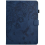 Калъф Калъф Card Slot Flower Pattern Case за iPad 10.2" (2019-2021) / Air 3 (2019) / Pro 10.5" - тъмно син