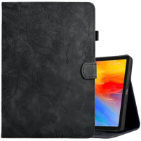 Калъф със слот за карта и тема с цветя за iPad 9.7" (2017/2018) / Air 1 / 2 / Pro 9.7" - Черен