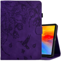 Калъф със слот за карта и мотив на цвете за iPad mini 6 / mini 7 - лилав