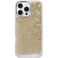 Кейс с плаващи пайети за iPhone 16 Pro Max - златен