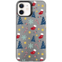 Защитен капак с коледен мотив за iPhone 12 / 12 Pro - сив